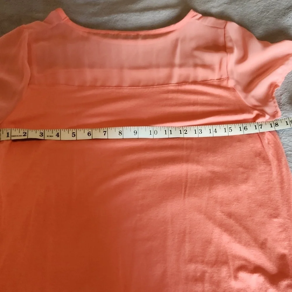 Vince Camuto Creamsickle Colored Short-Sleeve Blouse Women's M - Picture 4 of 5